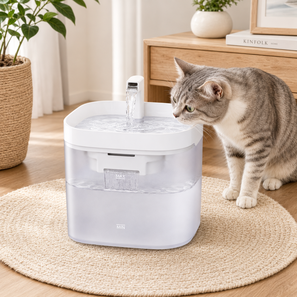 Fontaine à eau rechargeable pour chat – Une eau fraîche et courante pour des animaux en bonne santé et heureux
